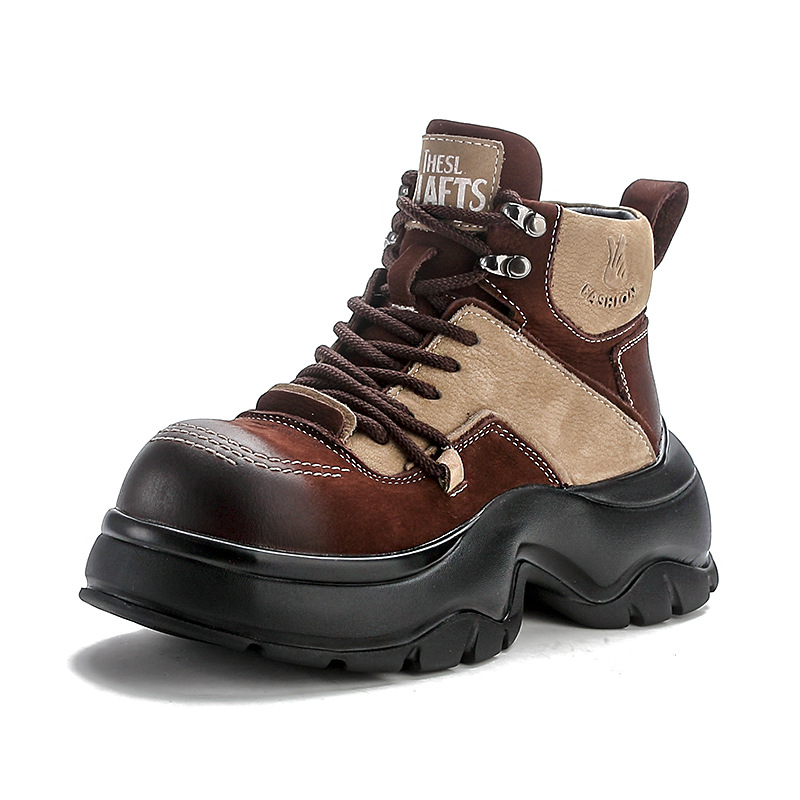 Ethnic Fashion For Women - 6cm Genuine Leather Wedge Fashion Boots