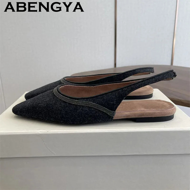 Pointy Toe Flat Heel Sandals f - đánh giá và giá Ethnic Fashion Walk