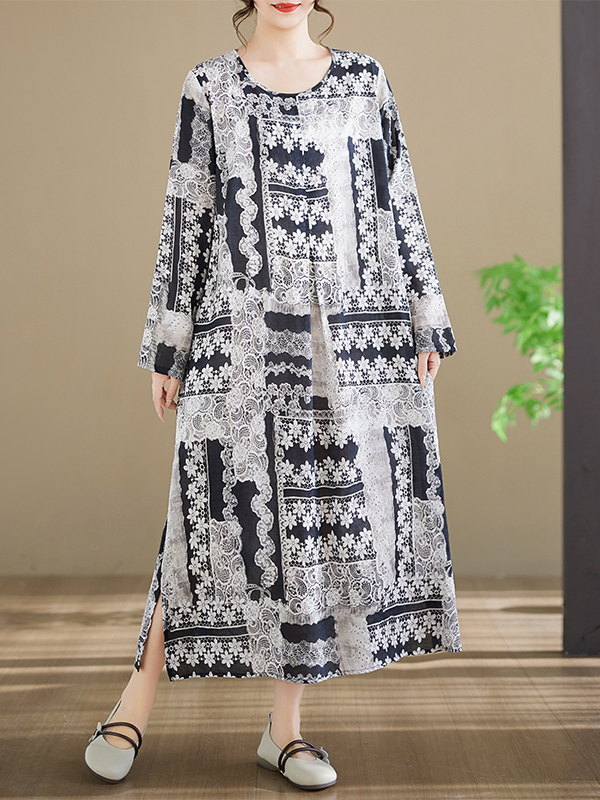 Long Sleeve Cotton Printed Dre - đánh giá và giá Ethnic Fashion Walk